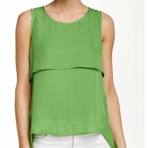 Love Token 100% Silk Tiered Tank Top